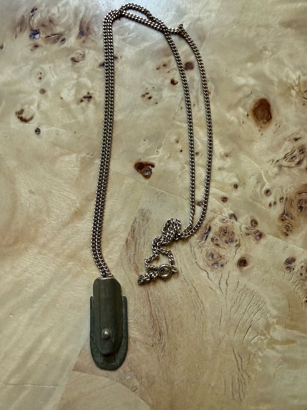 Water and Stone Bronze Necklace